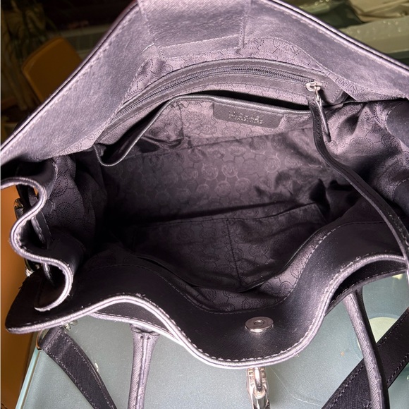 Michael Kors Black Hamilton Satchel with Silver Accents - Picture 3 of 11